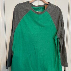 NEW WITH TAGS Mens Urban Pipeline Green & Gray Baseball Tee